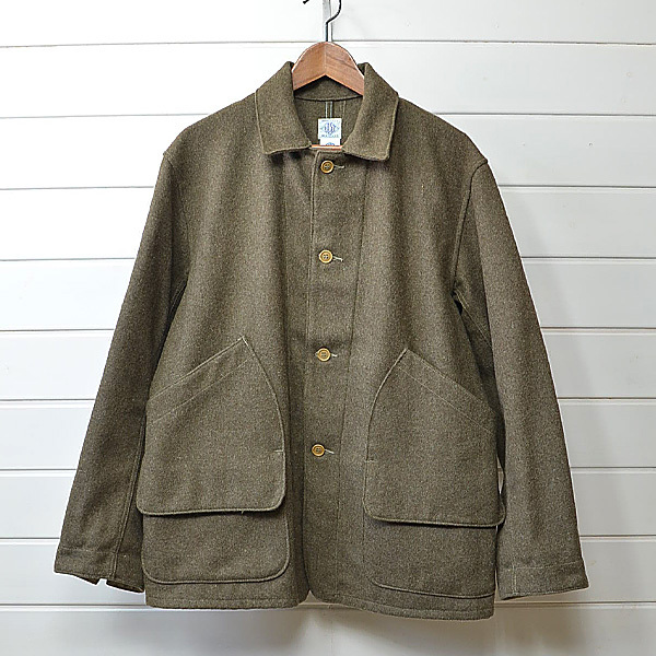 POST-OVERALLS-DEE-HUNTER-WOOL-MELTON-ARMY-KHAKI